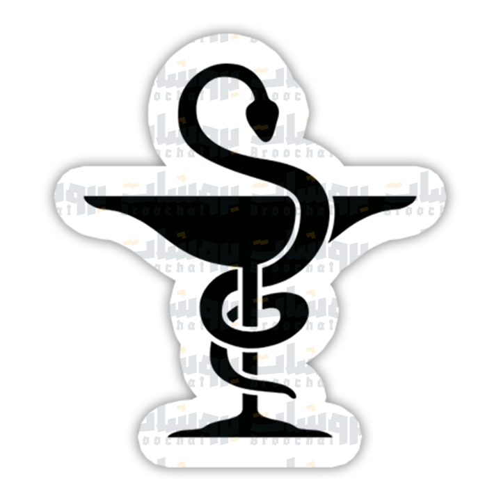 Black pharmacy symbol Sticker