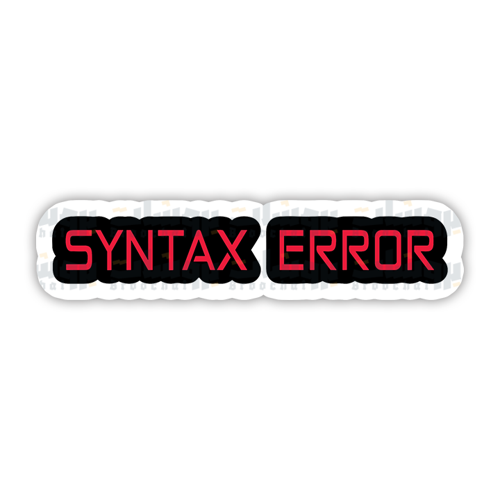 Syntax Error Sticker