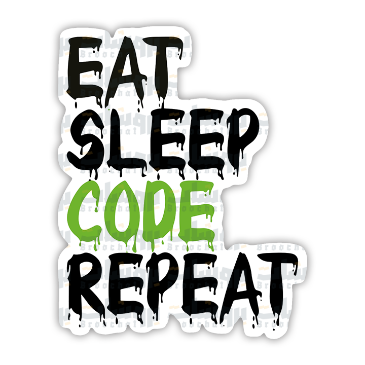 Eat Sleep Code Repeat Sticker
