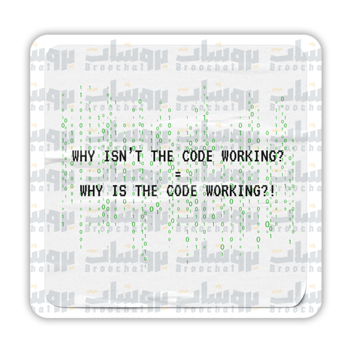 why isn't the code working = why is the code working fine Sticker