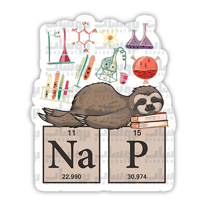 Chemistry Sloth Sticker