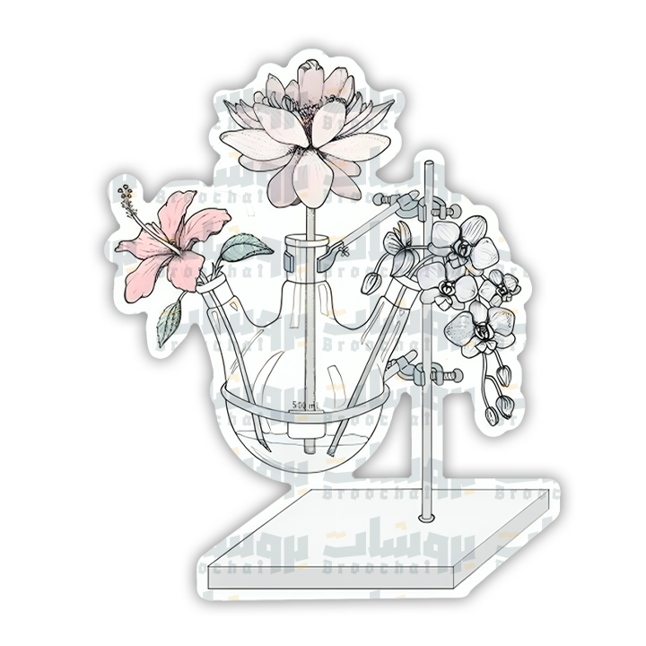 Tropical Three-Necked Flask Sticker