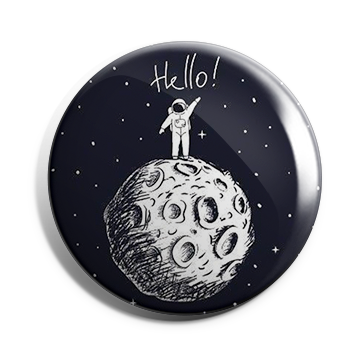 astronaut on a planet Brooch