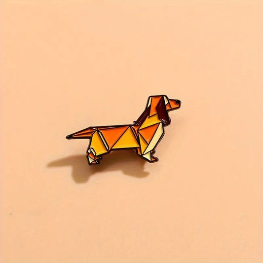 Geometric Dachshund Enamel Pin
