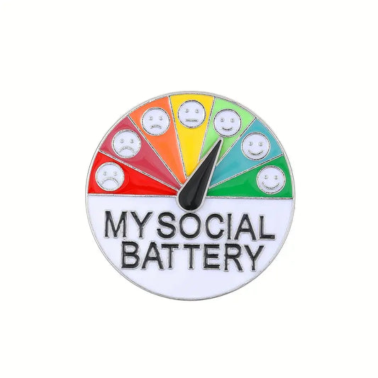My Social Battery Mood Enamel Pin