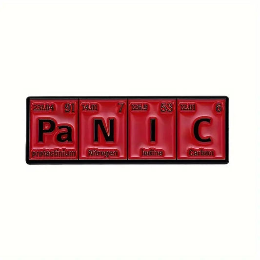 Panic Periodic Table Enamel Pin