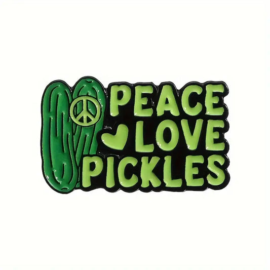 Peace Love Pickles Enamel Pin