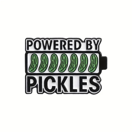 Powered By Pickles Enamel Pin