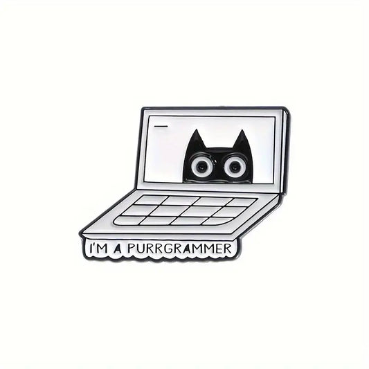 I'm Purrgrammer Cat Enamel Pin