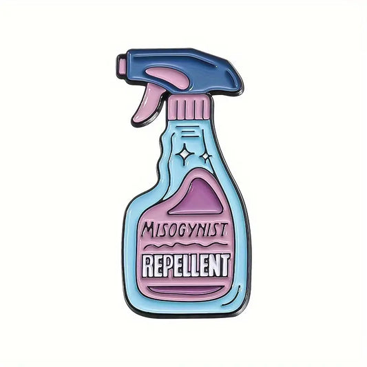 Misogynist Repellent Spray Enamel Pin