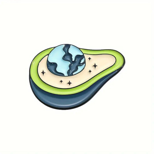 Planet Avocado Enamel Pin