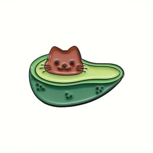 Cat Avocado Enamel Pin