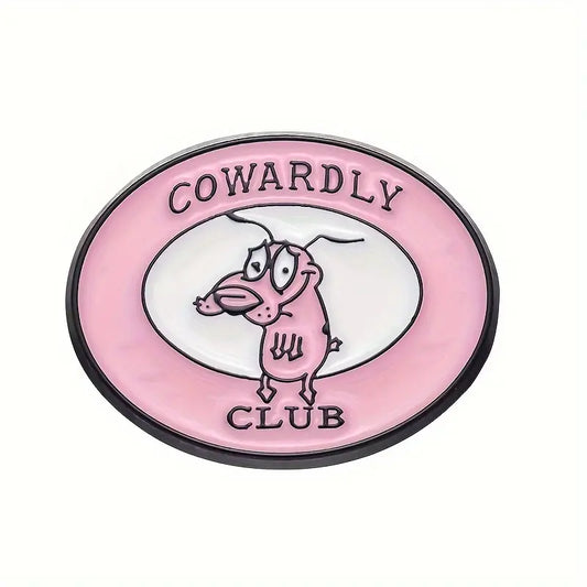 Cowardly Dog Cartoon Enamel Pin