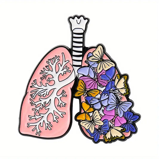 Floral Organ Lungs Enamel Pin