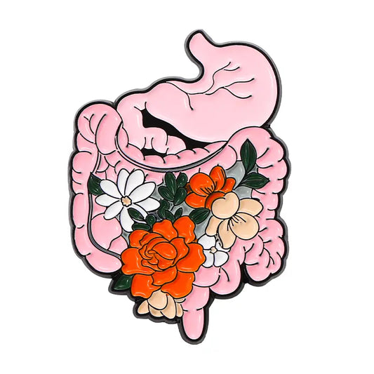 Floral Organ Stomach Enamel Pin