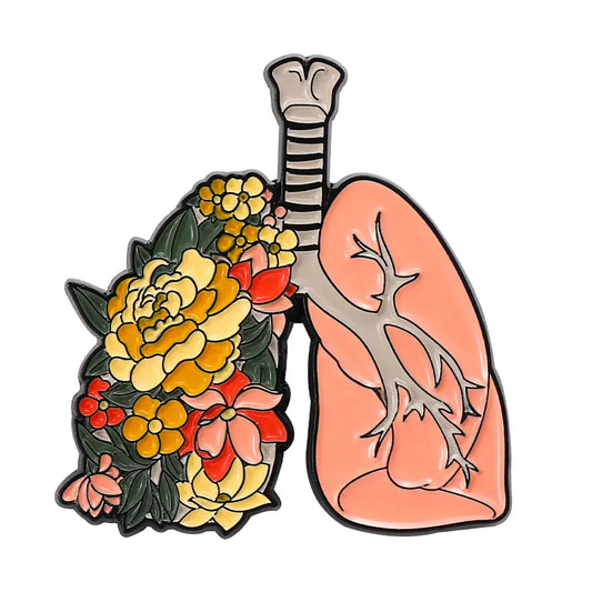 Floral Organ Chest Enamel Pin
