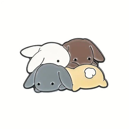 Cute Bunnies Enamel Pin