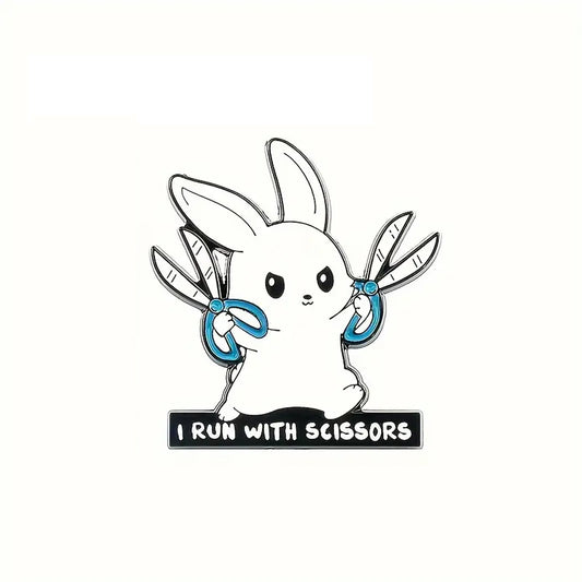 I Run with Scissors Enamel Pin
