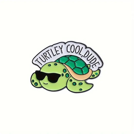 Turtley Cool Dude Enamel Pin
