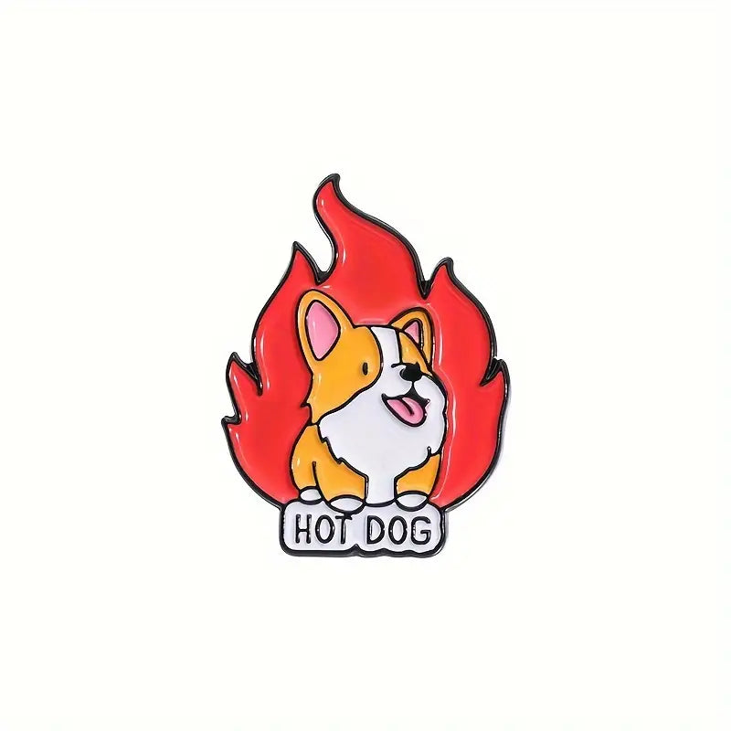 Hot Dog Enamel Pin