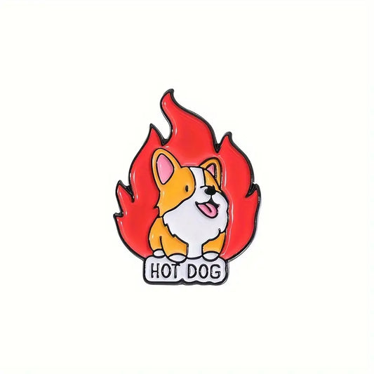 Hot Dog Enamel Pin
