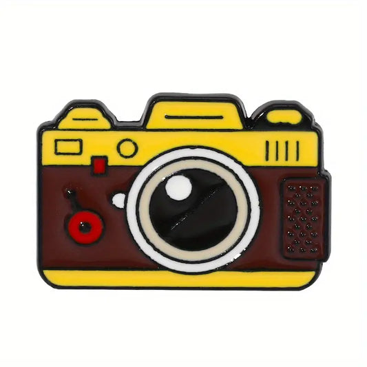 Yellow Camera Cartoon Enamel Pin