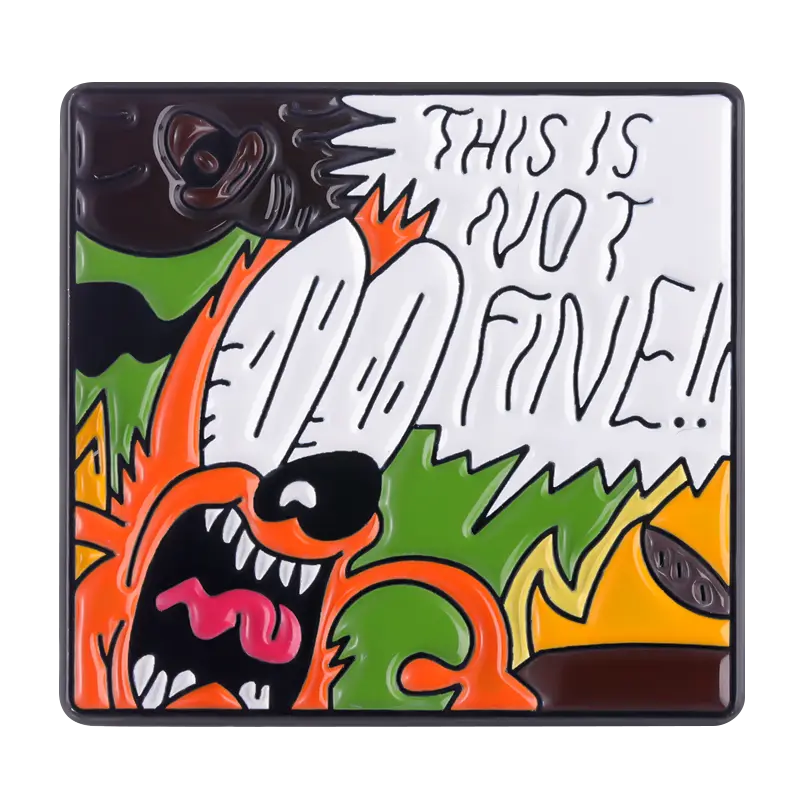 This Is Not Fine! Dog Enamel Pin