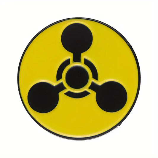 Warning Nuclear Hazard Symbol Enamel Pin
