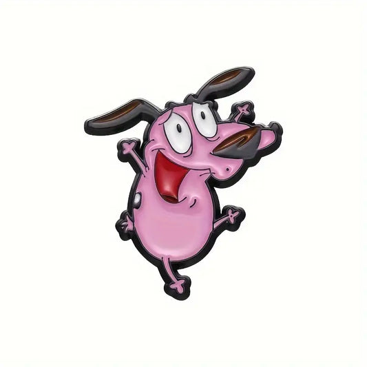 Happy Courage The Cowardly Dog Enamel Pin