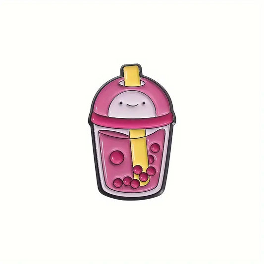Princess Bubblegum Milk Tea Cup Enamel Pin