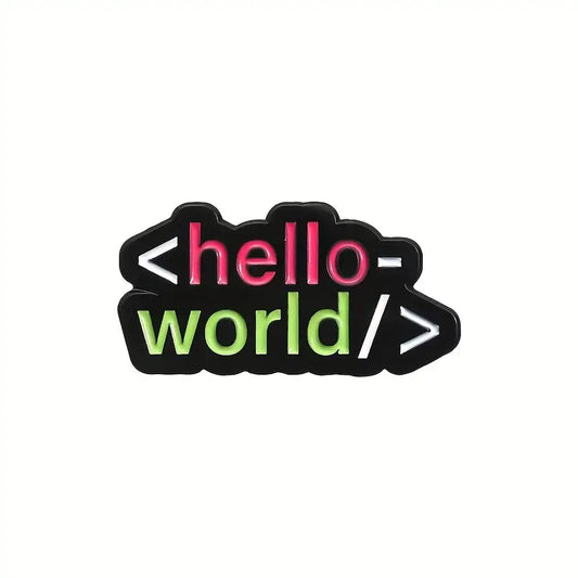 Hello World Enamel Pin