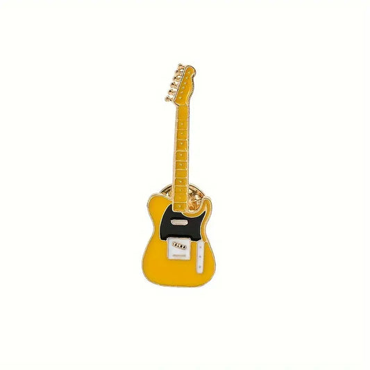 Yellow Guitar Enamel Pin