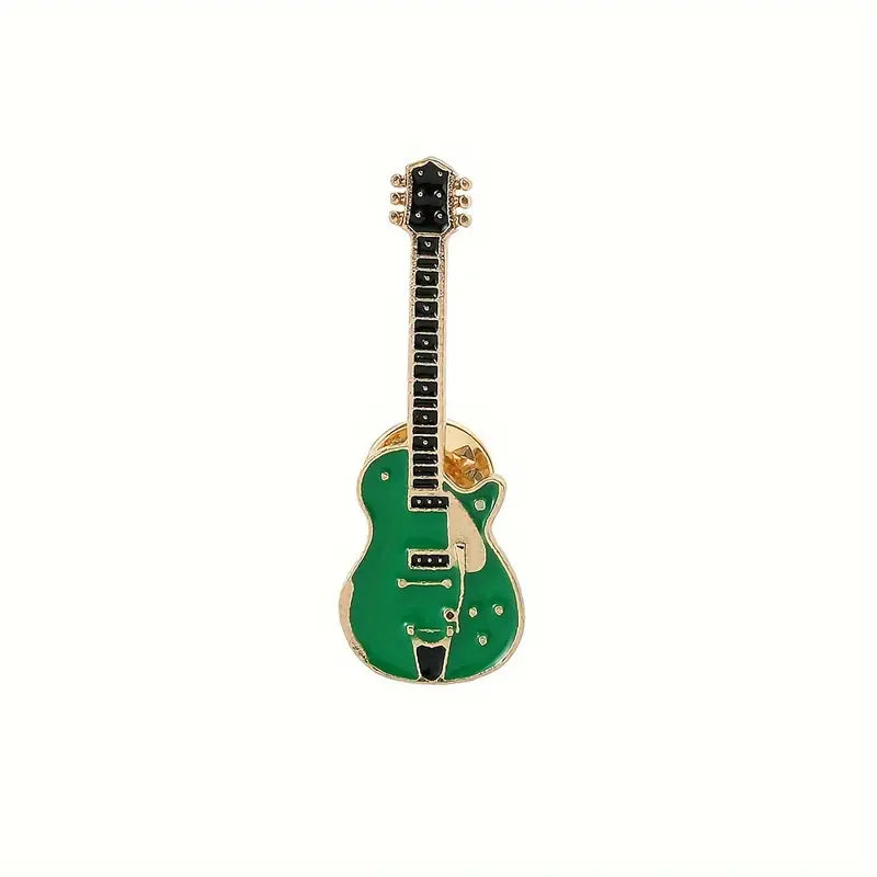 Green Guitar Enamel Pin