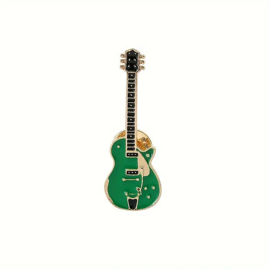 Green Guitar Enamel Pin