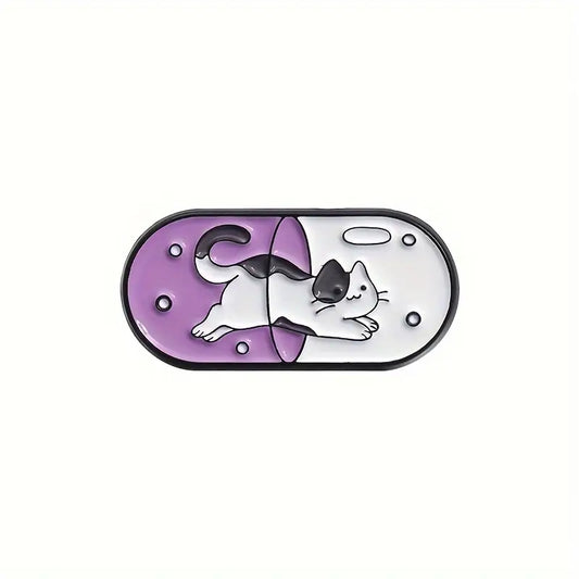 Cat Capsule Pill Enamel Pin