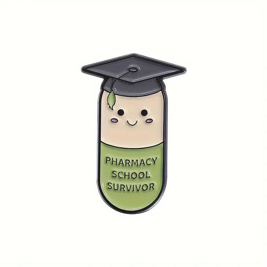 Pharmacy School Survivor Pill Enamel Pin