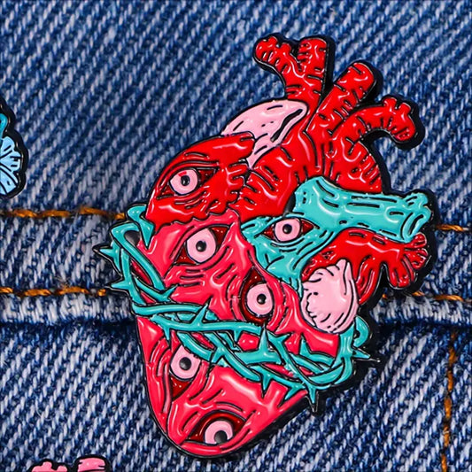 The thorn and the eye Heart Enamel Pin