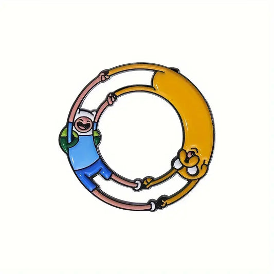Jake & Finn Cartoon Enamel Pin