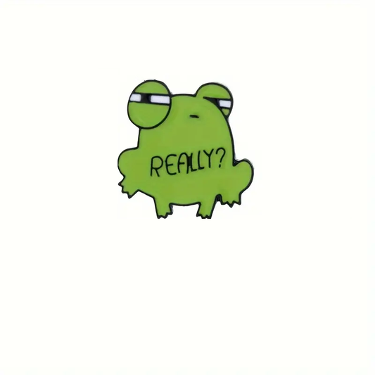 Charming Green Frog Enamel Pin