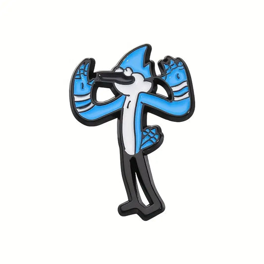 Blue Beak Cartoon Character Enamel Pin