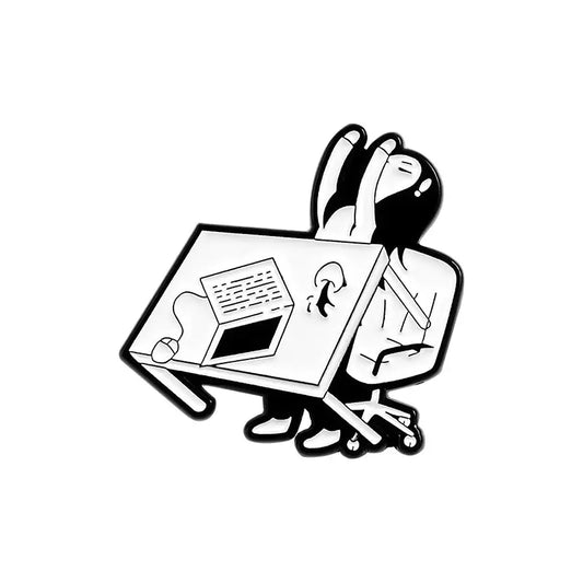 Tired of Work Enamel Pin