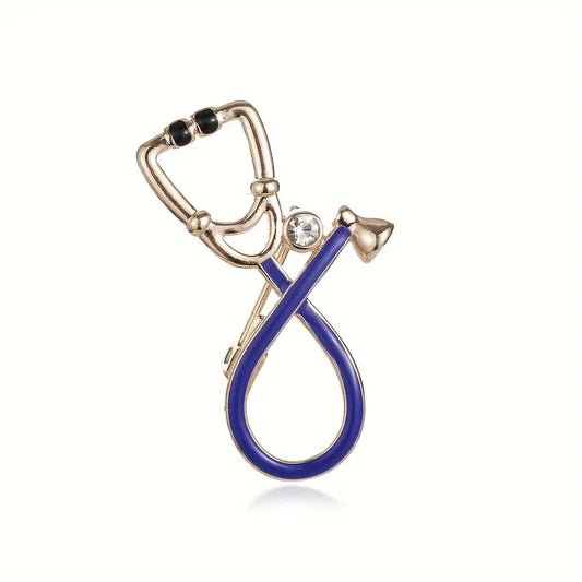 Stethoscope Navy blue Enamel Pin