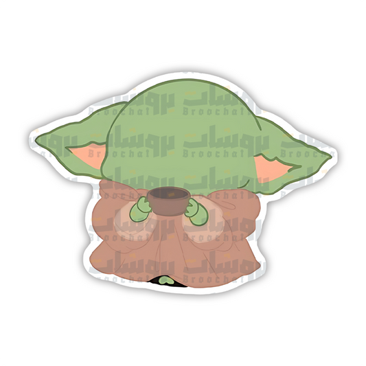 the mandalorian baby yoda Sticker