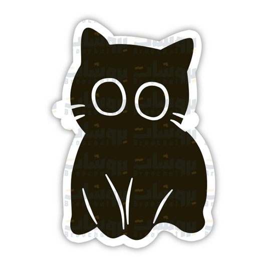 Black cat Sticker