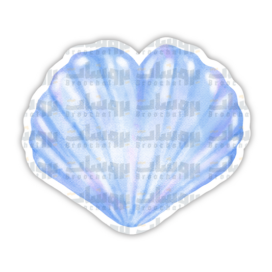 Blue Seashell Sticker