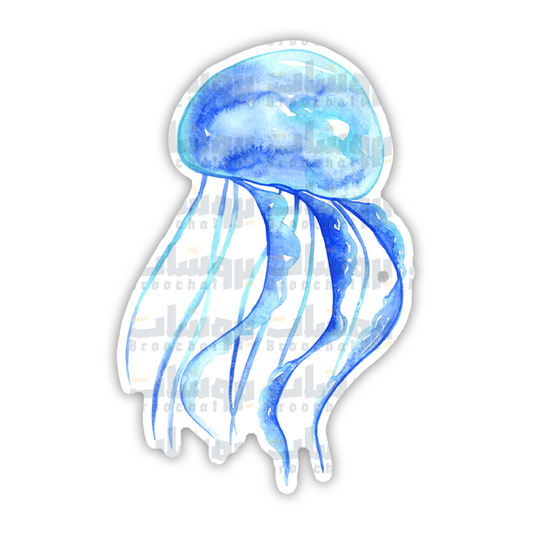 Blue jellyfish Sticker