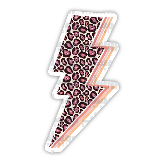 leopard lightning bolt Sticker