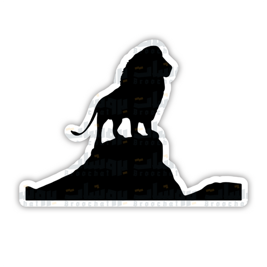 Lion Roar Silhouette Sticker