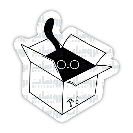 Cat in box Sticker