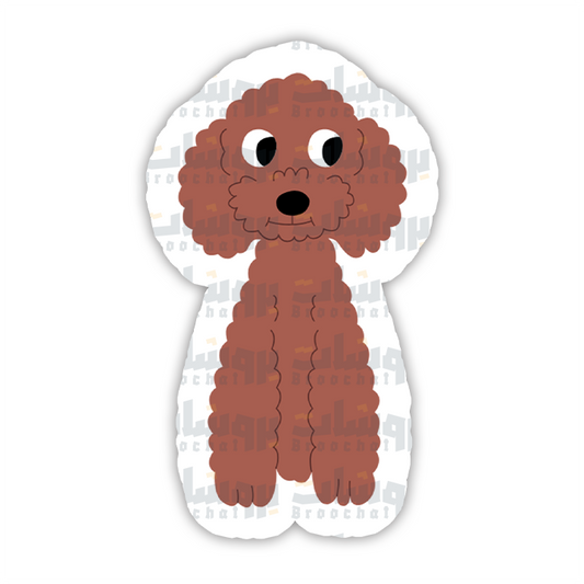 brown dog Sticker